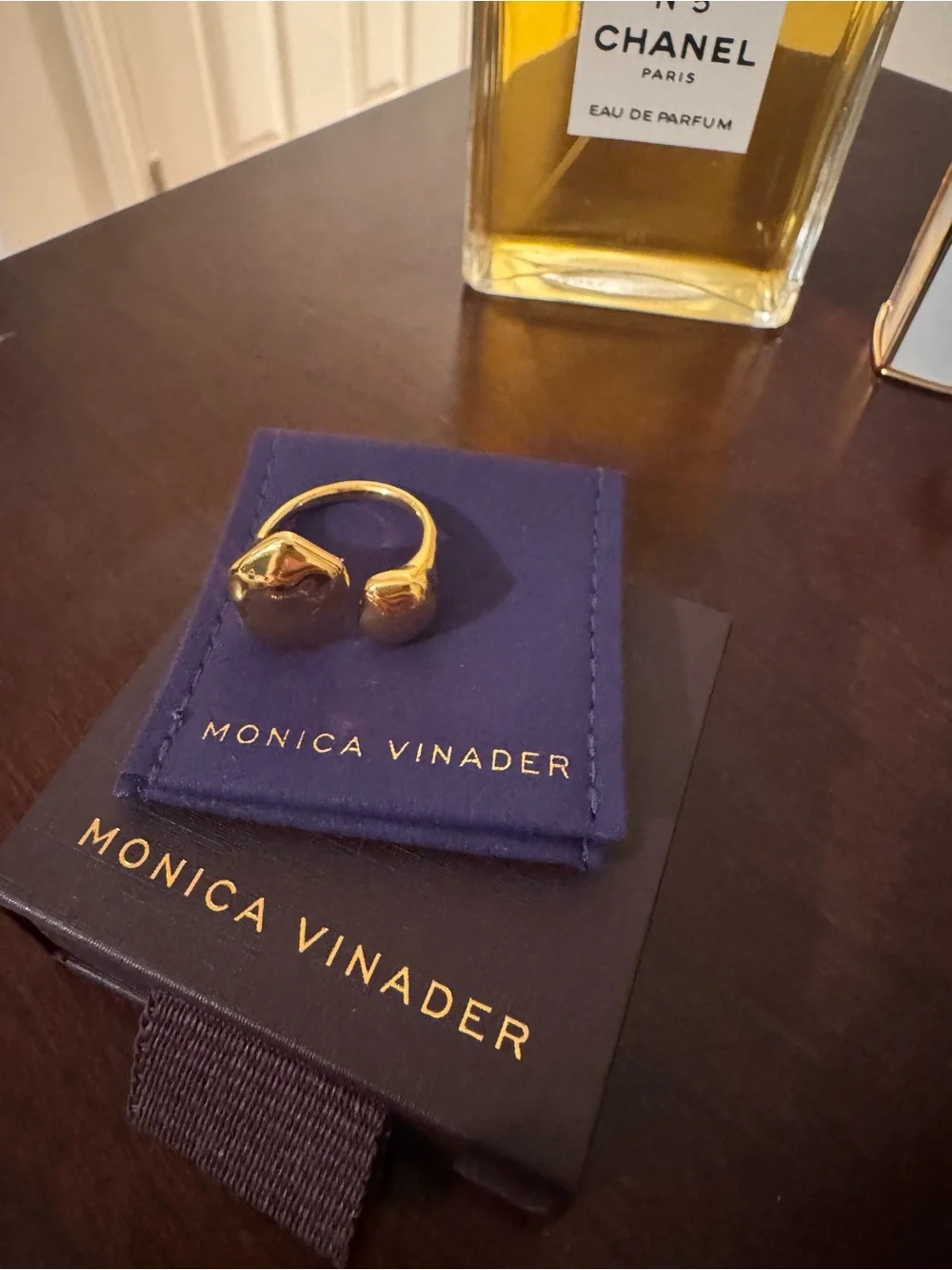 Monica Vinader 18k Gold Vermeil Open Band Statement Ring - Picture 3 of 7